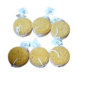 6x APRIL BATH & SHOWER NATURAL ROUND SEA SPONGE FOR BODY